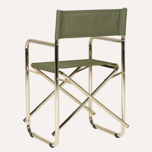 Linho Verde + Estrutura Dourada