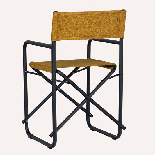 Veludo Texturizado Amarelo + Estrutura Preta