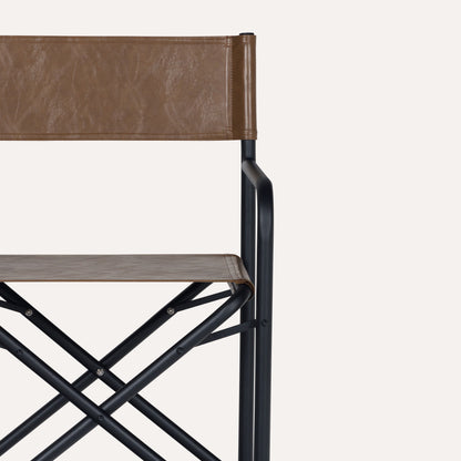 Couro Ecológico Marrom + Estrutura Preta