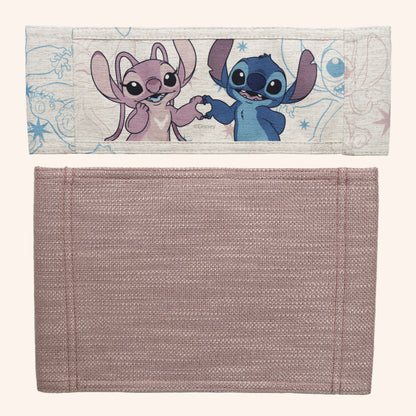 Stitch e Angel Outline Disney + Estrutura Areia