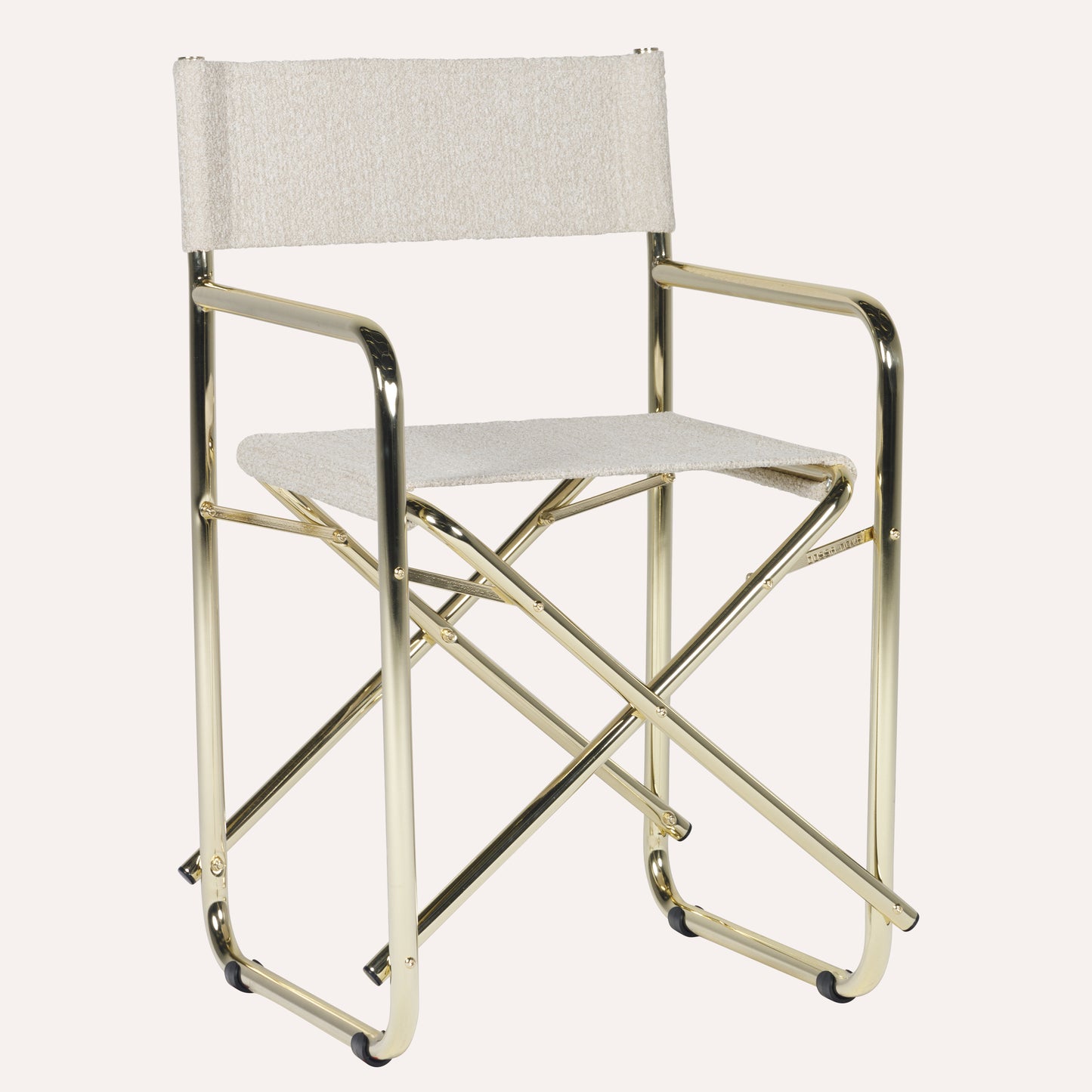 Bouclê Bege + Estrutura Dourada