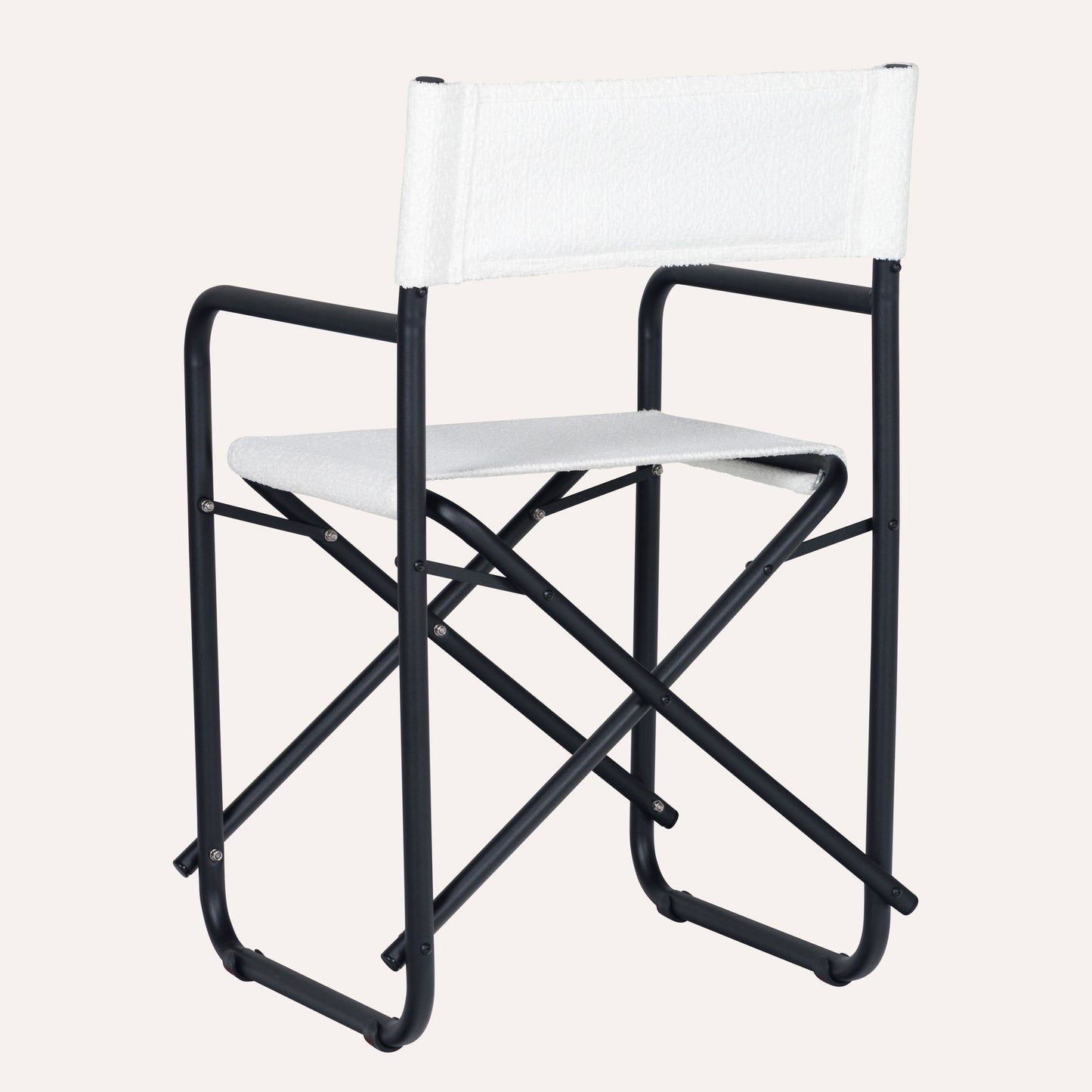 Bouclê Branco + Estrutura Grafite