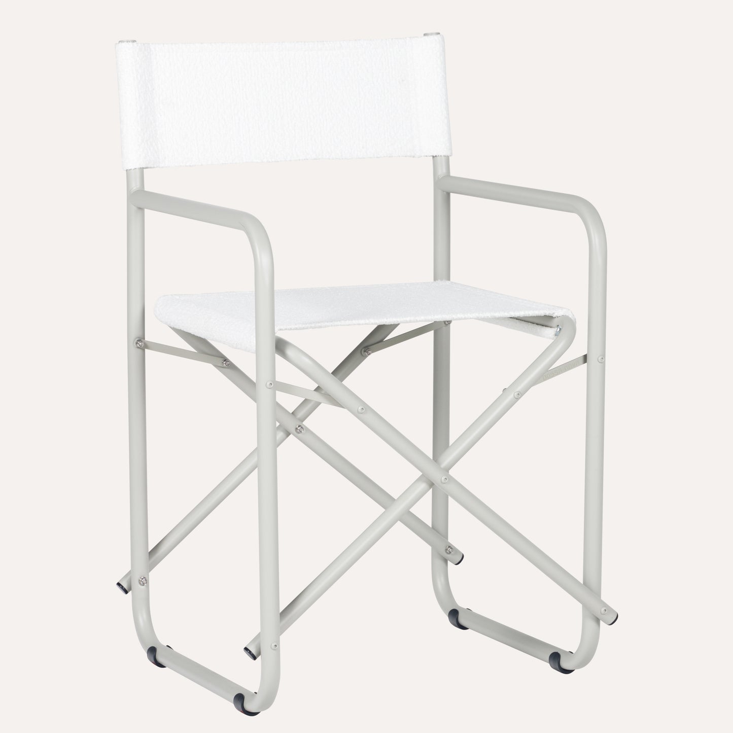 Bouclê Branco + Estrutura Areia