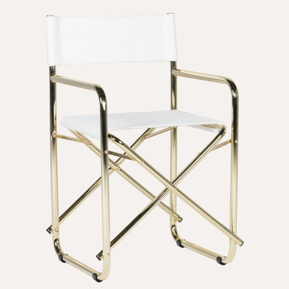 Bouclê Branco + Estrutura Dourada