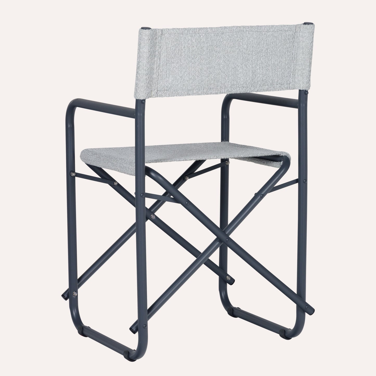 Bouclê Cinza + Estrutura Grafite