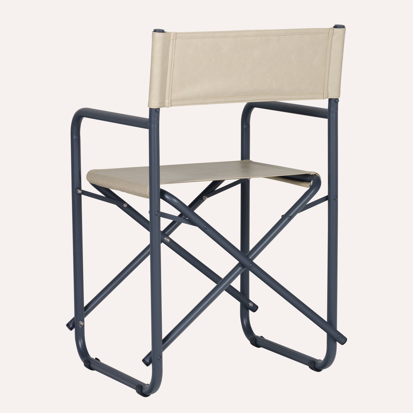 Couro Ecologico Bege + Estrutura Grafite