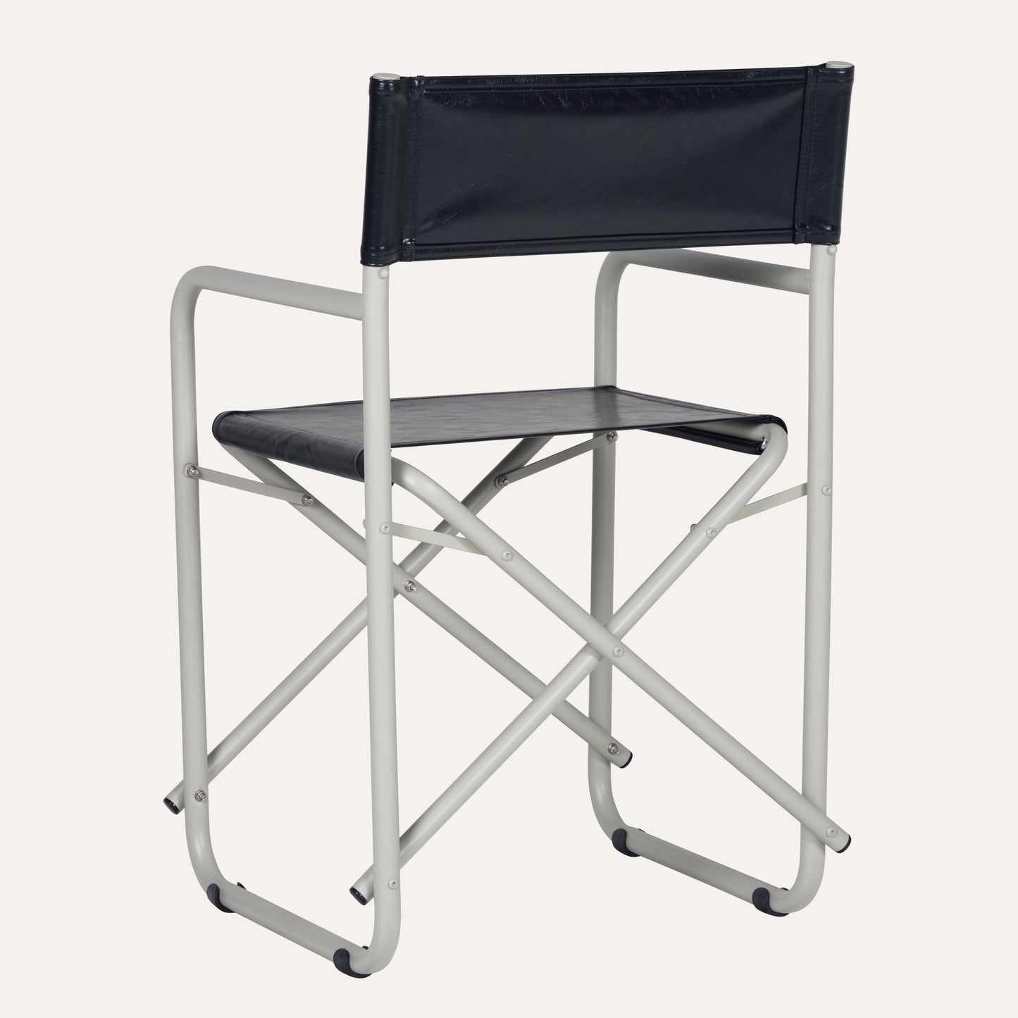 Couro Ecológico Preto + Estrutura Areia