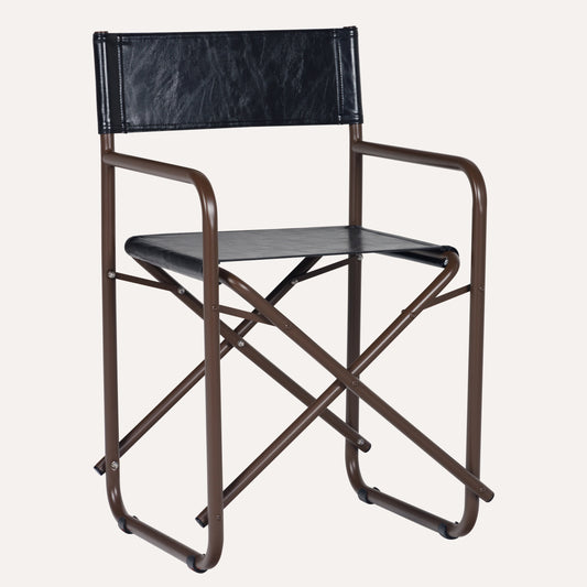 Couro Ecológico Preto + Estrutura Marrom