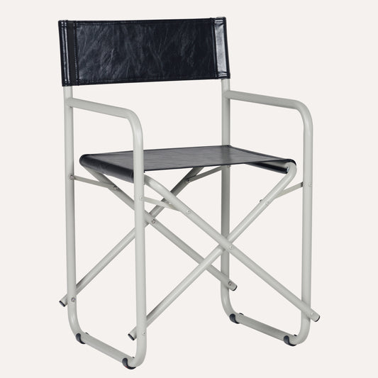 Couro Ecológico Preto + Estrutura Areia