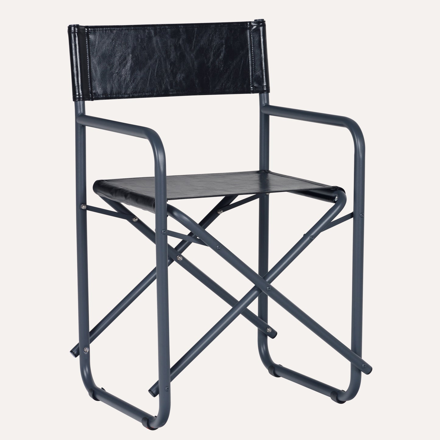 Couro Ecológico Preto + Estrutura Grafite