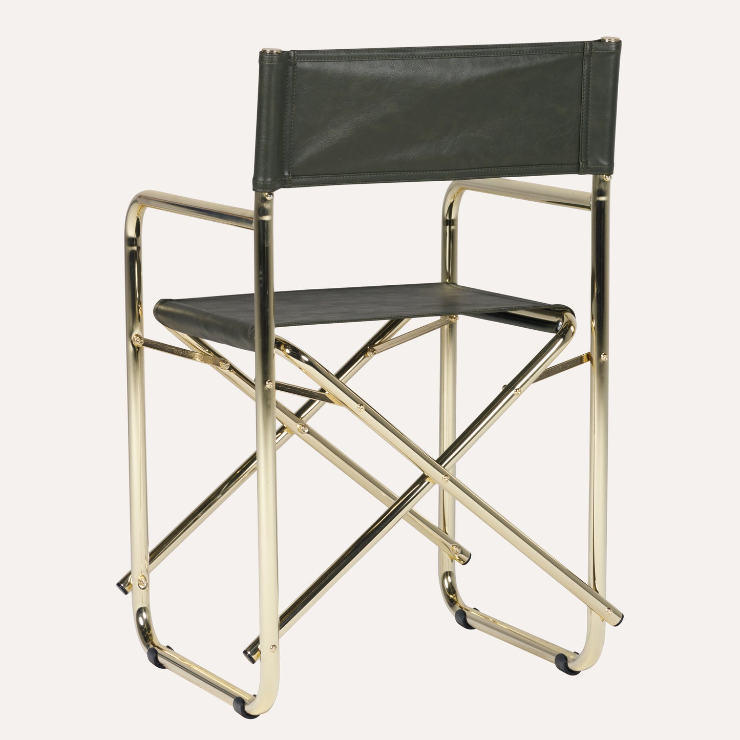 Couro Ecológico Verde + Estrutura Dourada