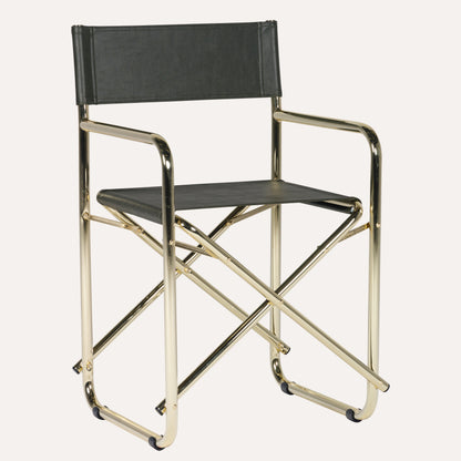 Couro Ecológico Verde + Estrutura Dourada