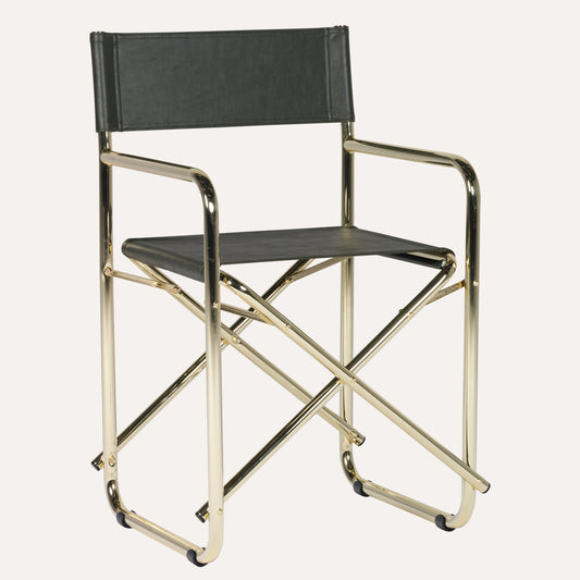 Couro Ecológico Verde + Estrutura Dourada