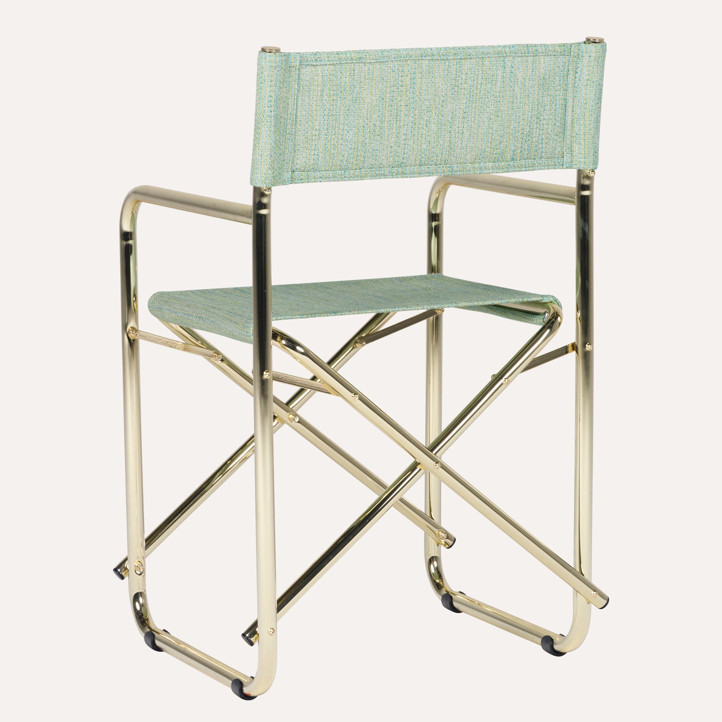 Linho Aqua + Estrutura Dourada