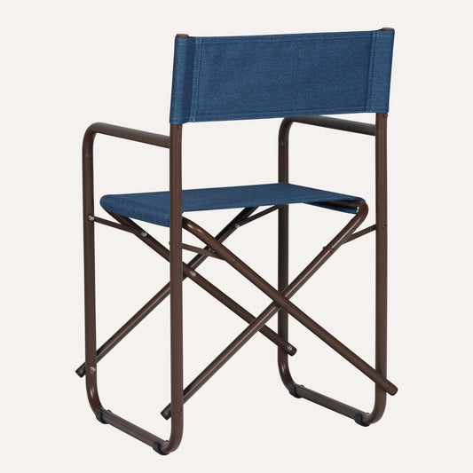 Linho Azul Escuro + Estrutura Marrom