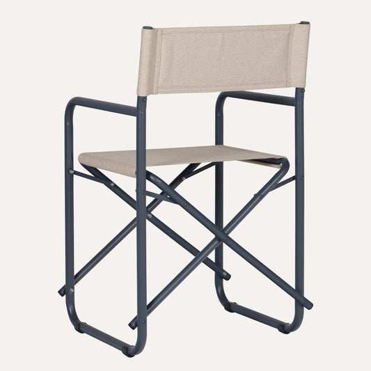 Linho Mescla Bege + Estrutura Grafite