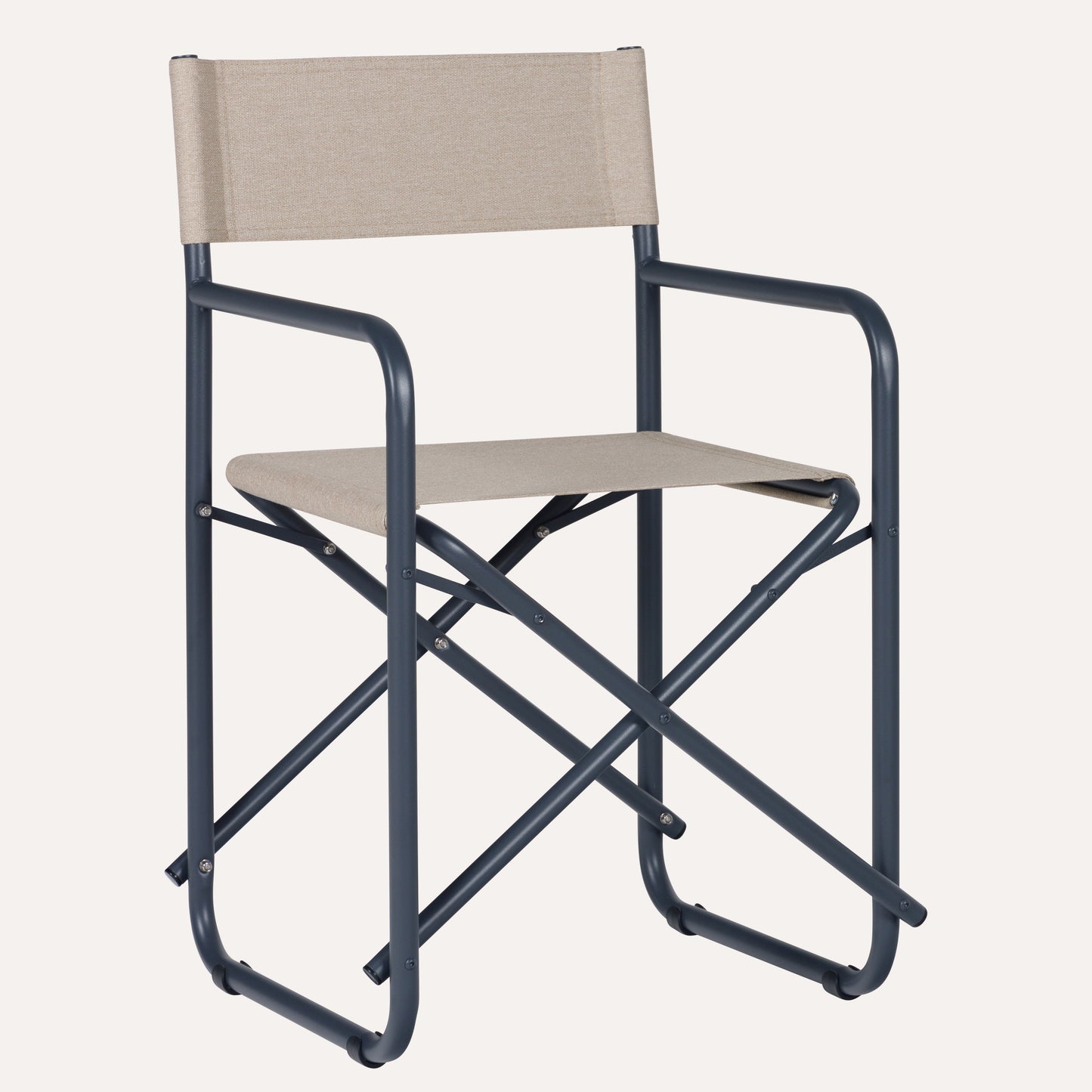 Linho Mescla Bege + Estrutura Grafite