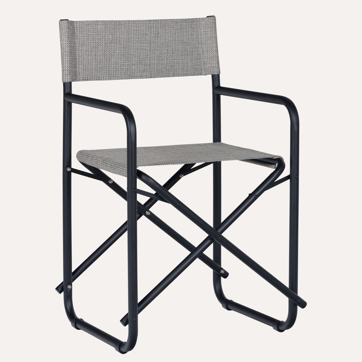 Linho Mescla Escuro + Estrutura Preta