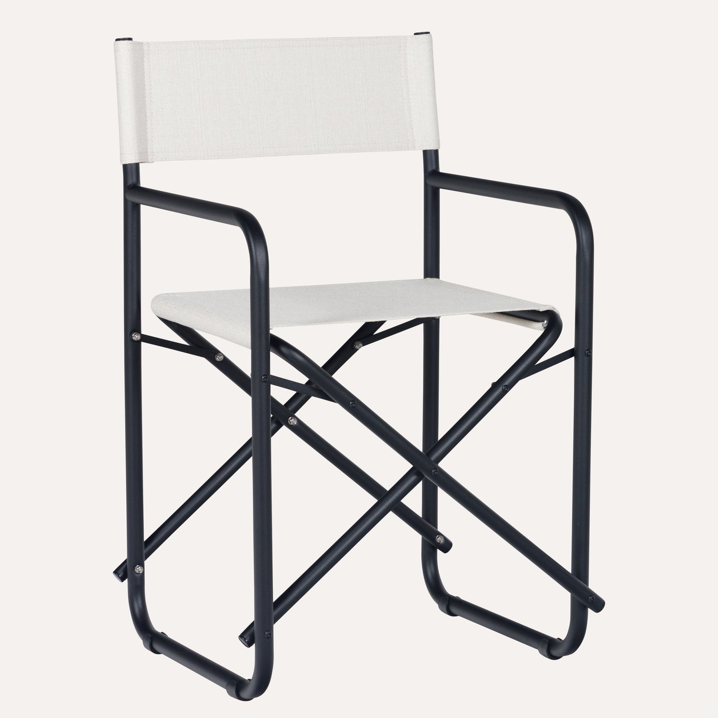 Linho Mescla Off White + Estrutura Preta