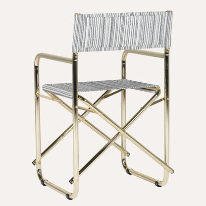 Listrado Cinza + Estrutura Dourada