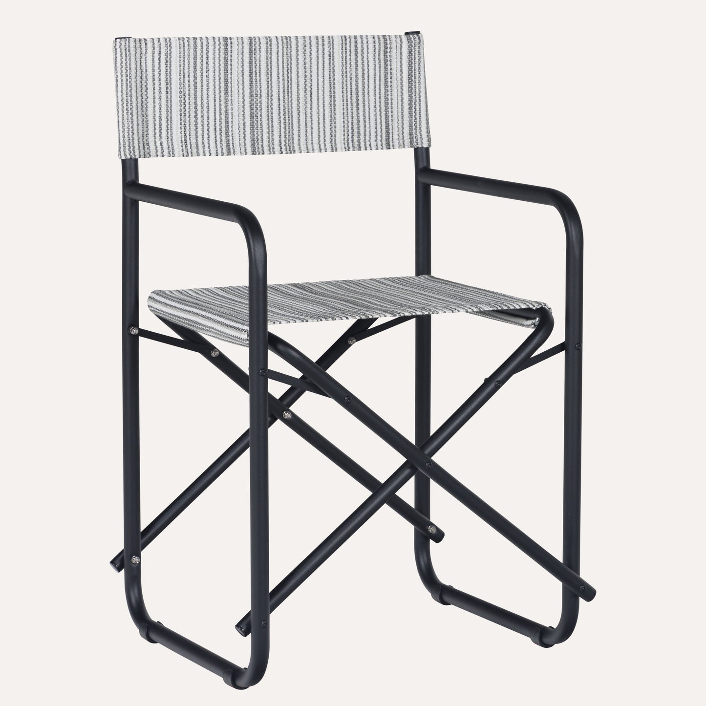 Listrado Cinza + Estrutura Preta