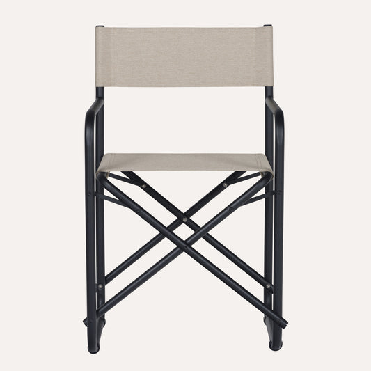 Linho Mescla Bege + Estrutura Preta