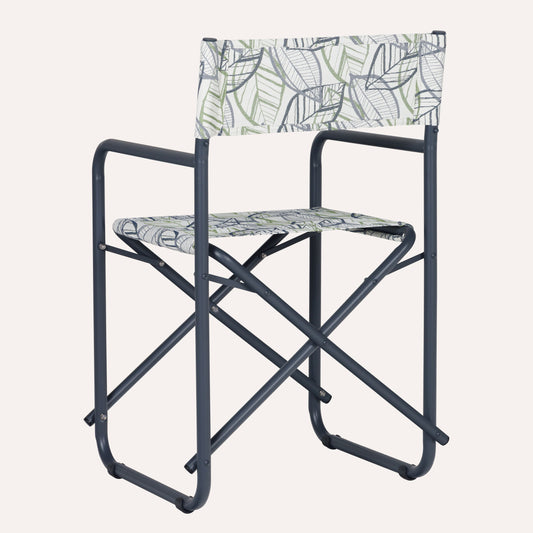 Folhagem Tropical Verde + Estrutura Grafite