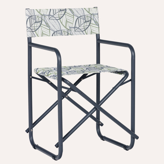 Folhagem Tropical Verde + Estrutura Grafite