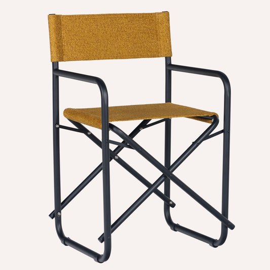 Veludo Texturizado Amarelo + Estrutura Preta