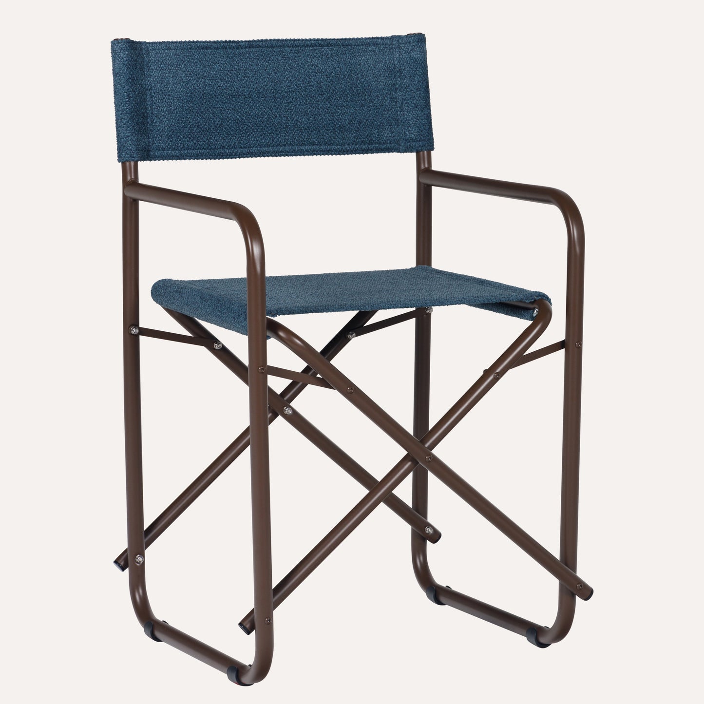 Veludo Texturizado Azul escuro + Estrutura Marrom