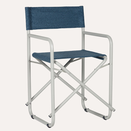 Veludo Azul + Estrutura Areia