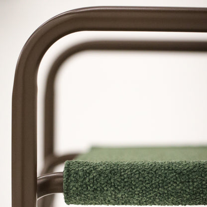 Veludo Texturizado Verde + Estrutura Marrom