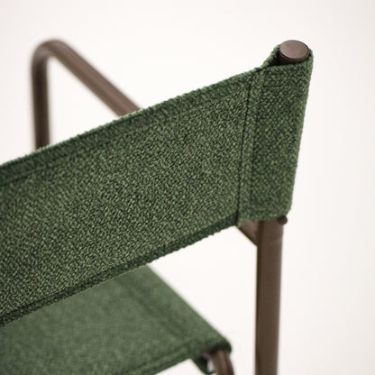 Veludo Texturizado Verde + Estrutura Marrom